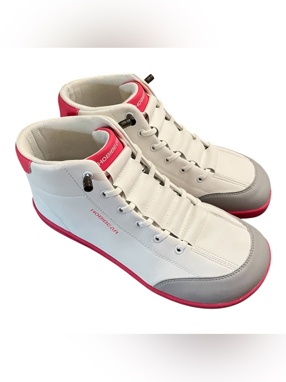 Hobibear Women's White & Pink High-Top Sneakers